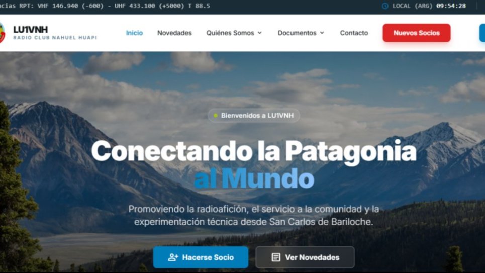 Presentación del sitio web oficial del Radio Club