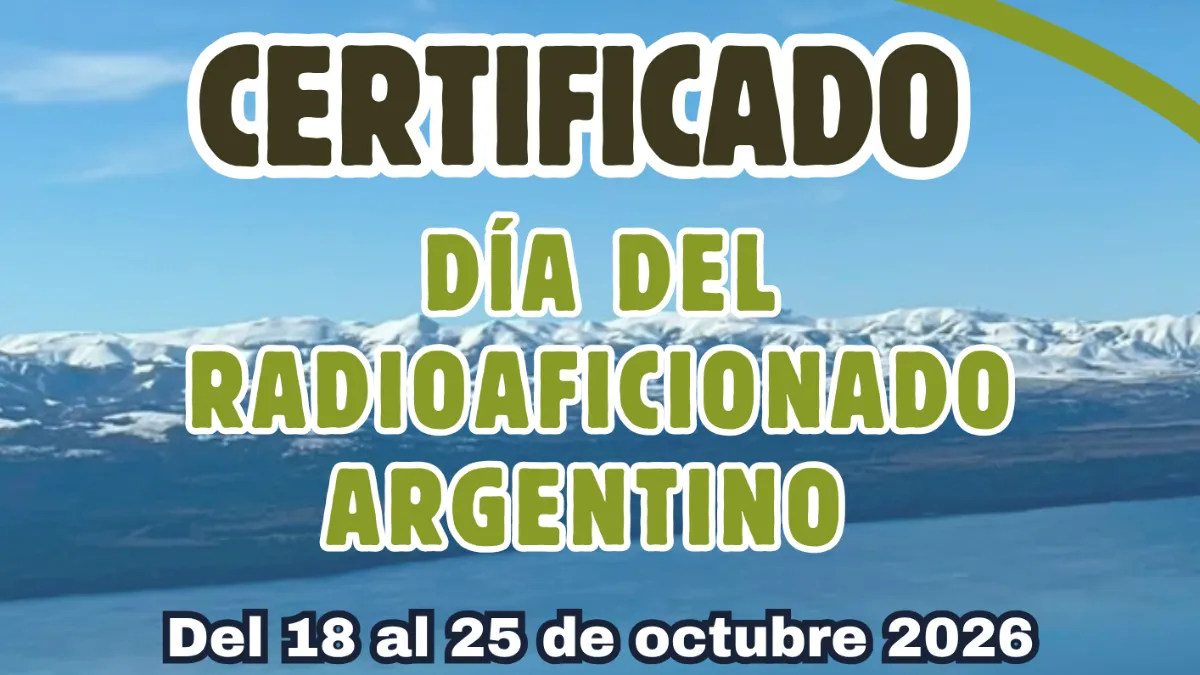 CERTIFICADO "DÍA DEL RADIOAFICIONADO ARGENTINO"