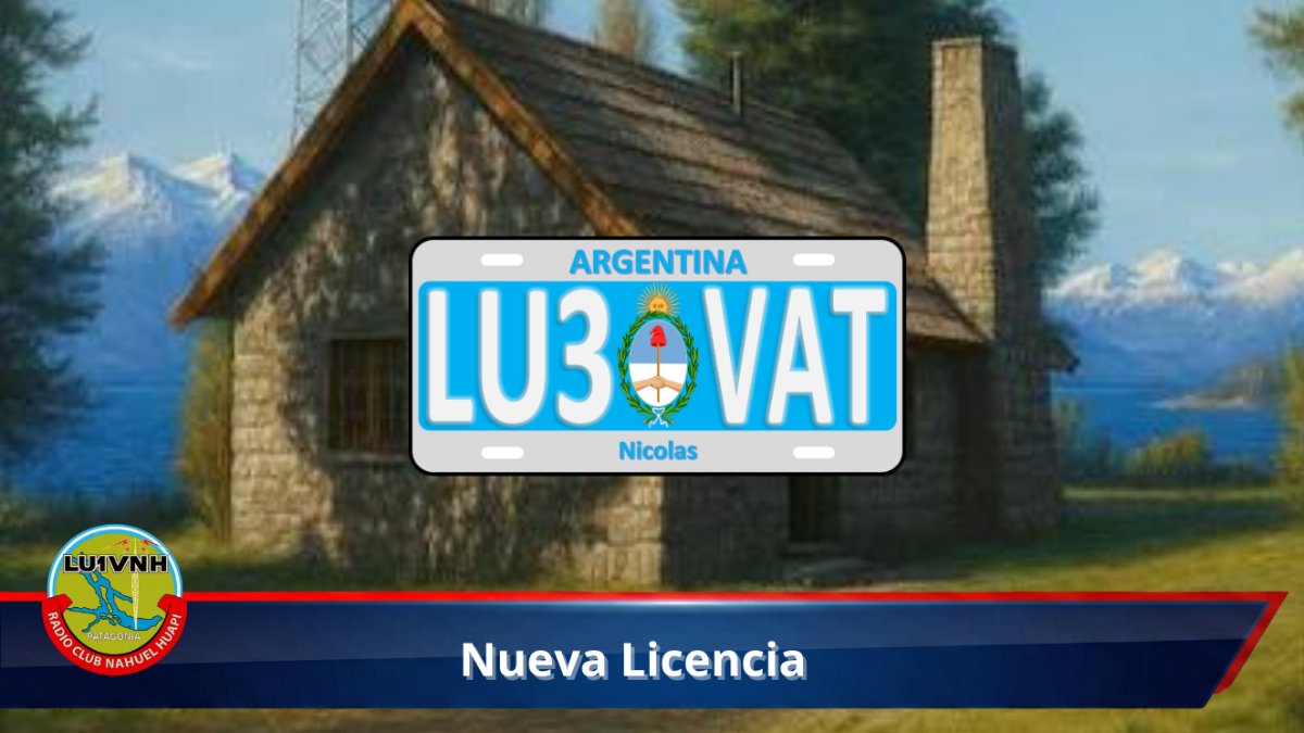 Nueva licencia otorgada a Nicolás – LU3VAT